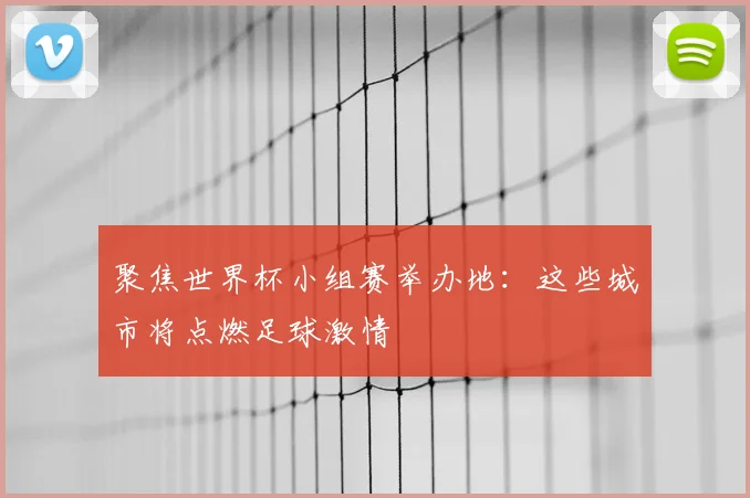 聚焦世界杯小组赛举办地:这些城市将点燃足球激情